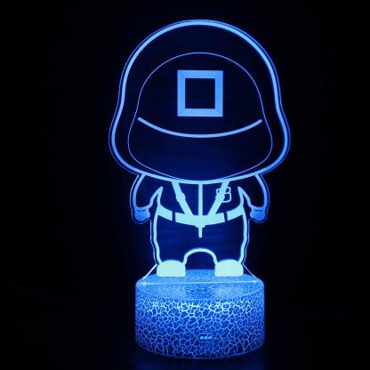 Squid Game Characters 3D Optical Illusion Lamp - 3D Optical Lamp