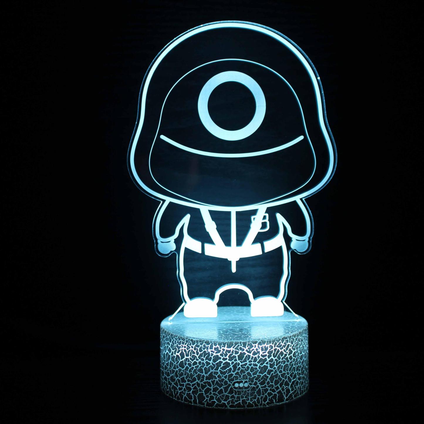 Squid Game Characters 3D Optical Illusion Lamp - 3D Optical Lamp