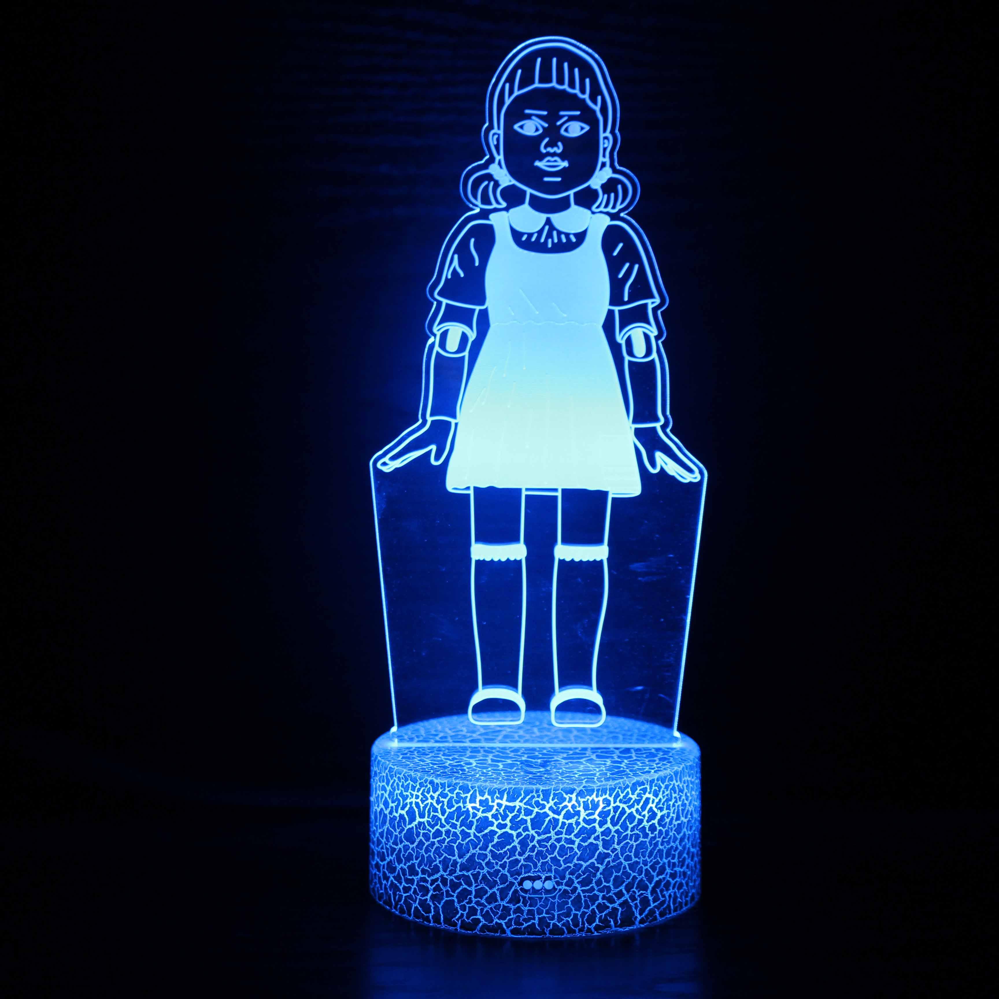 Squid Game Characters 3D Optical Illusion Lamp - 3D Optical Lamp
