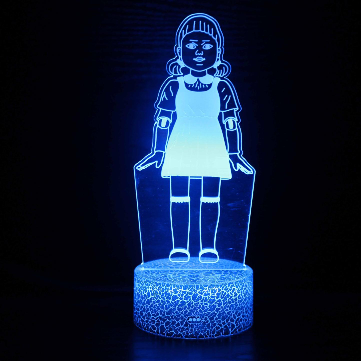 Squid Game Characters 3D Optical Illusion Lamp - 3D Optical Lamp
