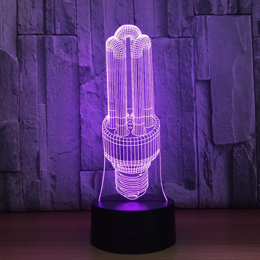 3D Abstract Bulb Lamp-3D Optical Lamp
