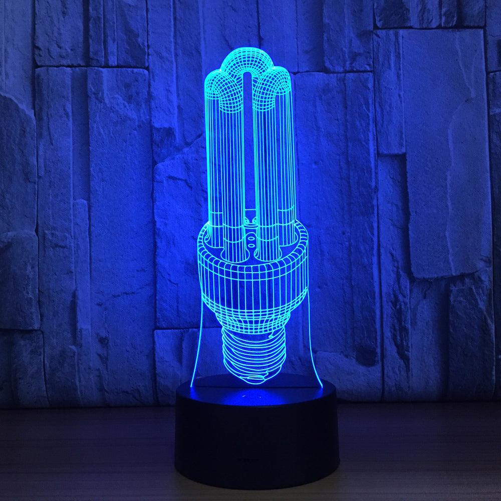 3D Abstract Bulb Lamp-3D Optical Lamp