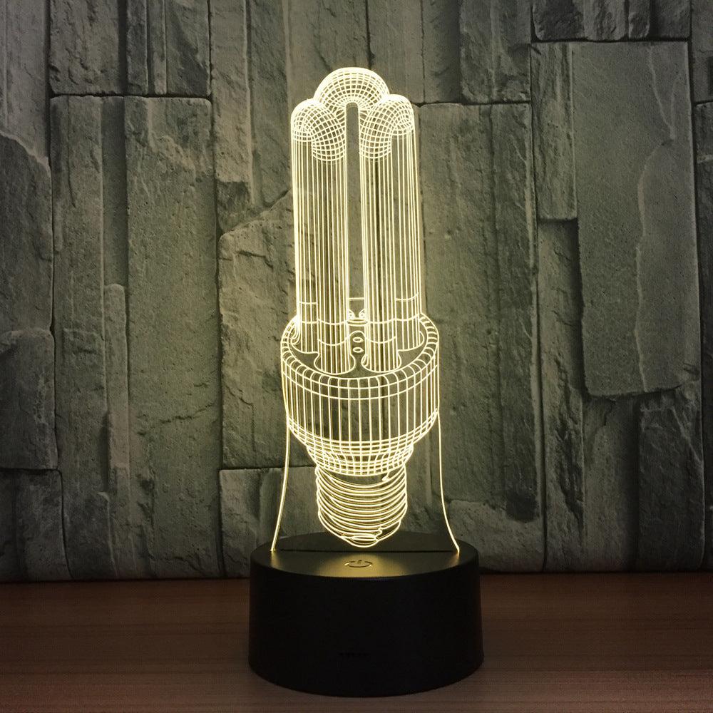 3D Abstract Bulb Lamp-3D Optical Lamp