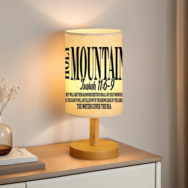 USB-powered Linen Lamp Suitable as a Bedside Decoration for Family