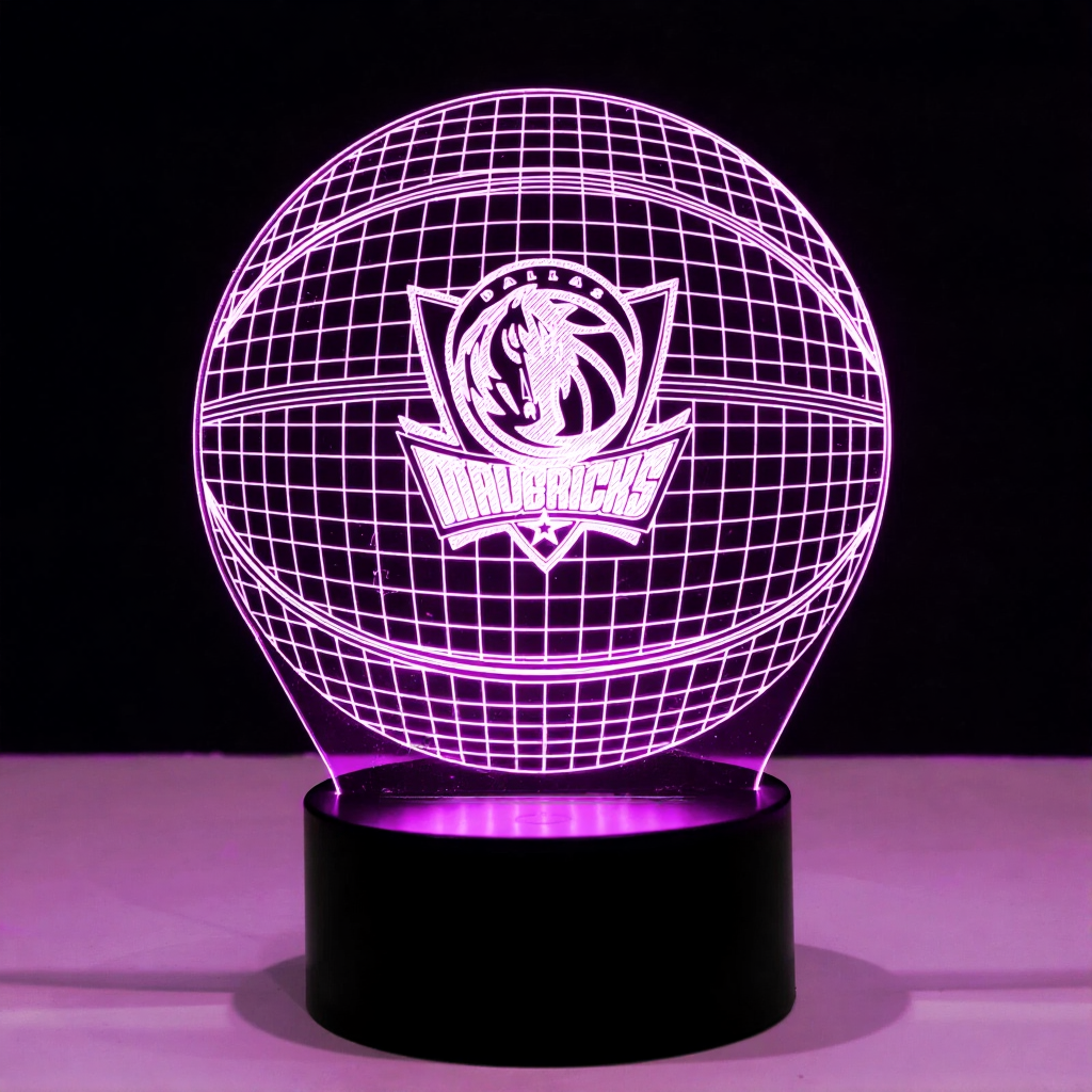 Dallas Mavericks Basketball Fan Themed LED Table Lamp