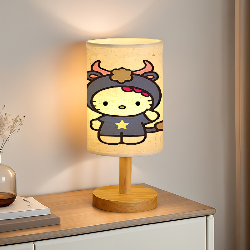 A modern Sanrio USB-powered linen lamp with a creative design