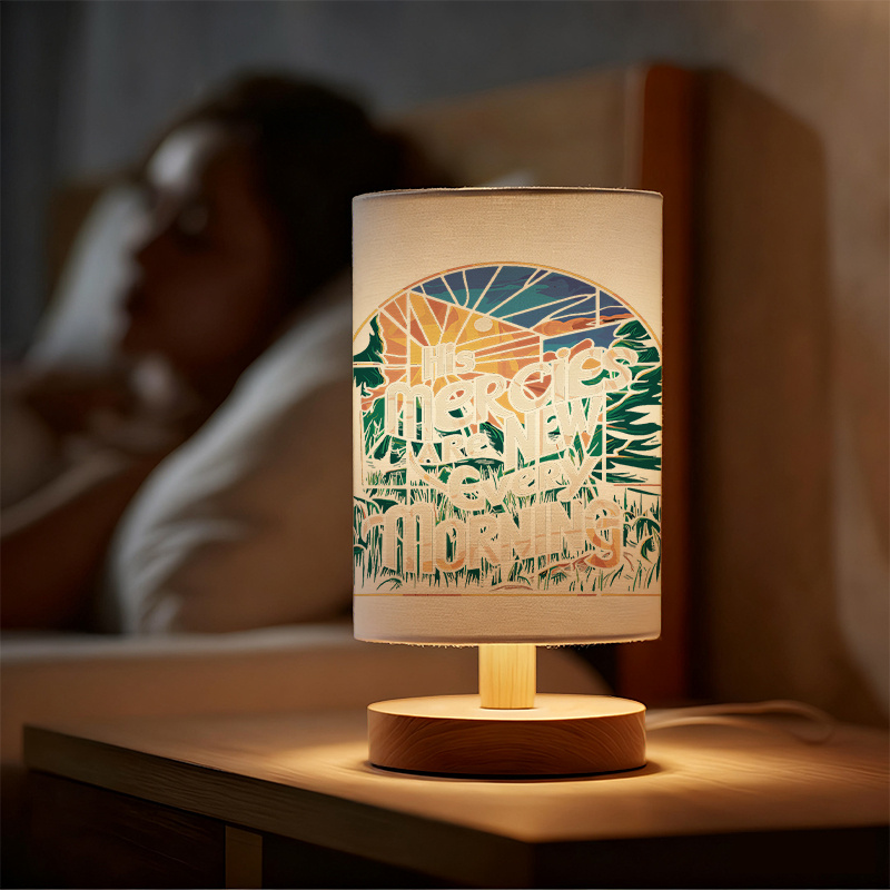 A Modern USB-powered Linen Lamp with a Unique Design and Exquisite Patterns