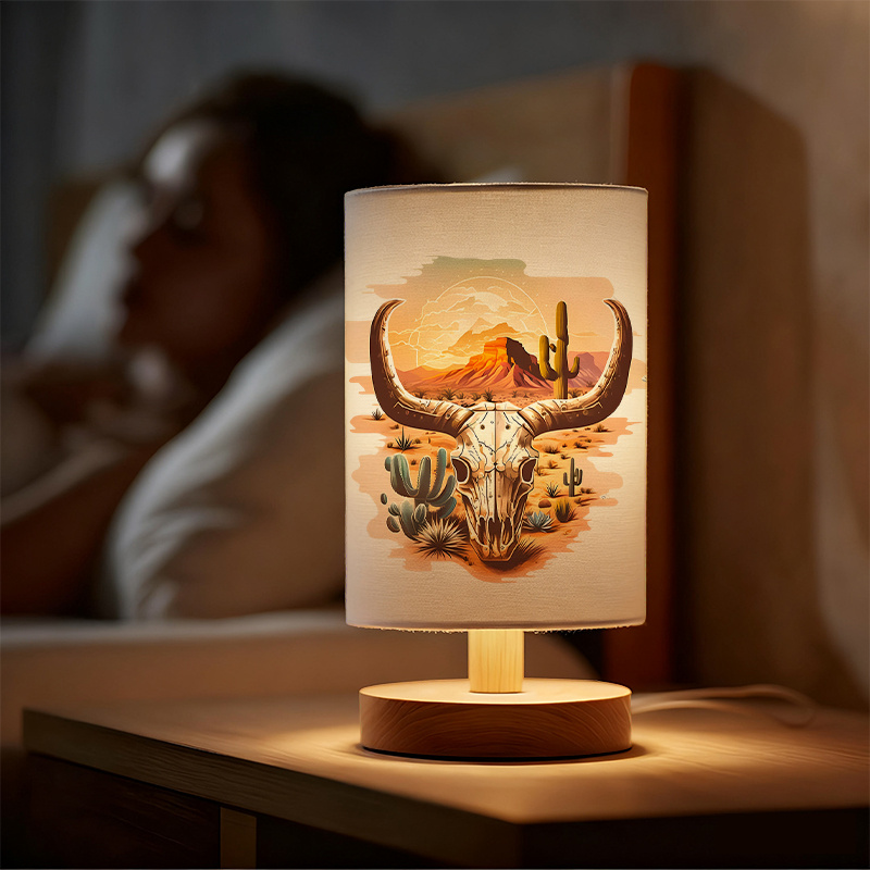 Modern USB-Powered Linen Lamp 
