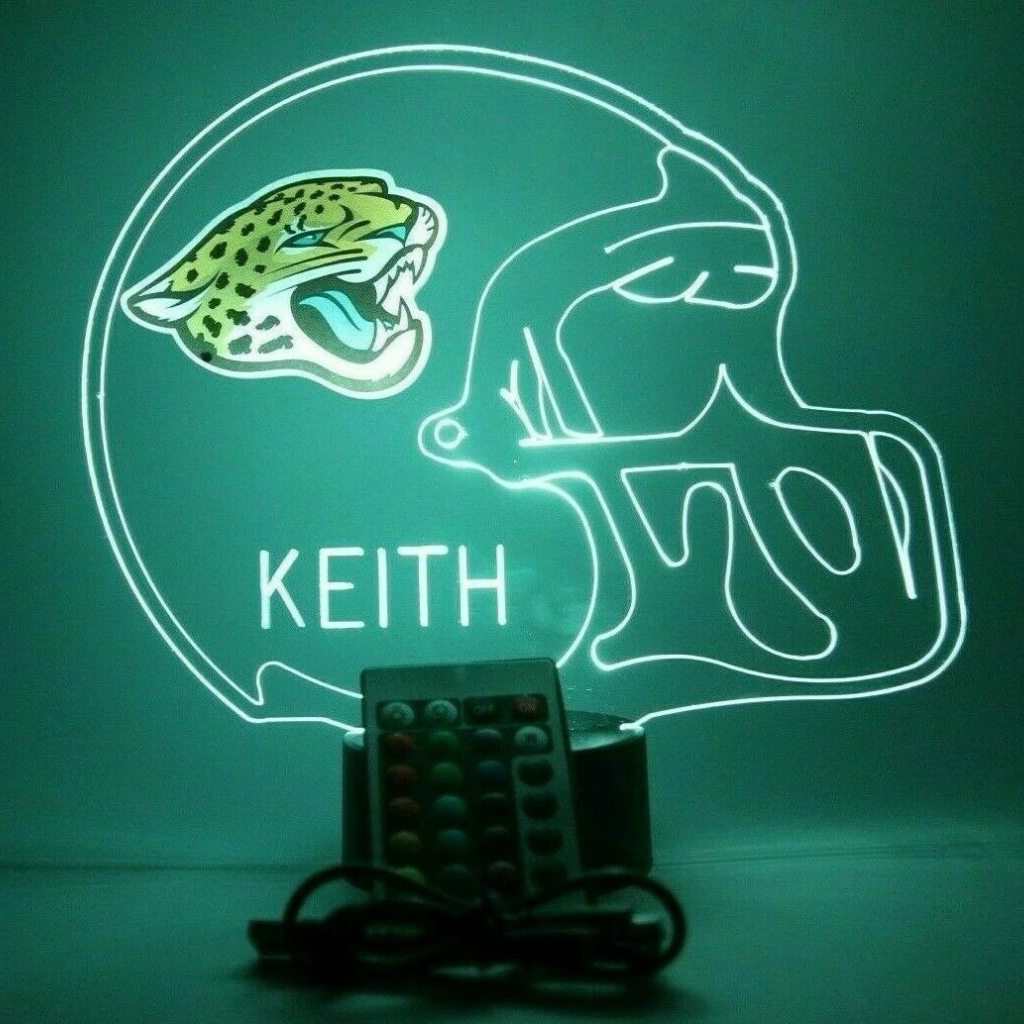 Jacksonville Jaguars Personalized LED Football Night Light