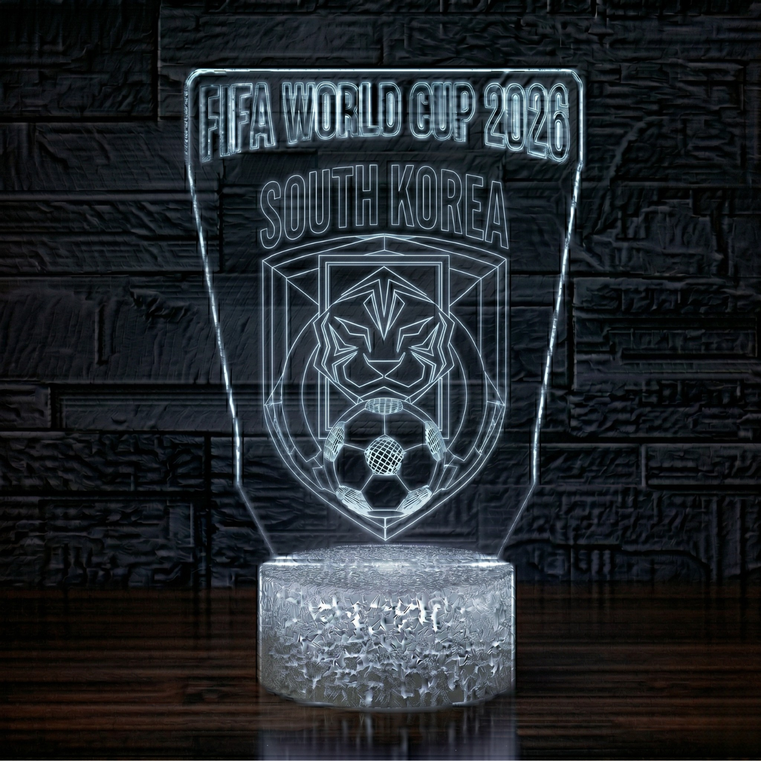 FIFA 2026 South Korea Soccer Sports Themed 3D Optical Lamp