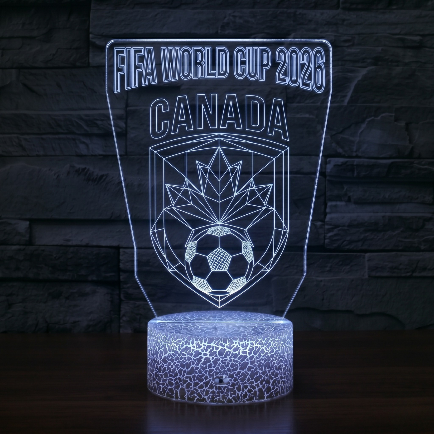 FIFA 2026 Canada Soccer Sports Themed 3D Optical Lamp