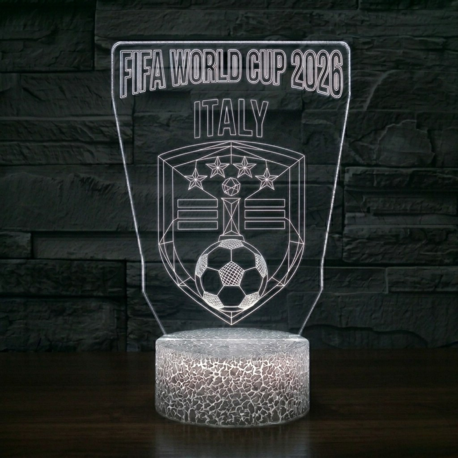 FIFA 2026 Italy Soccer Sports Themed 3D Optical Lamp