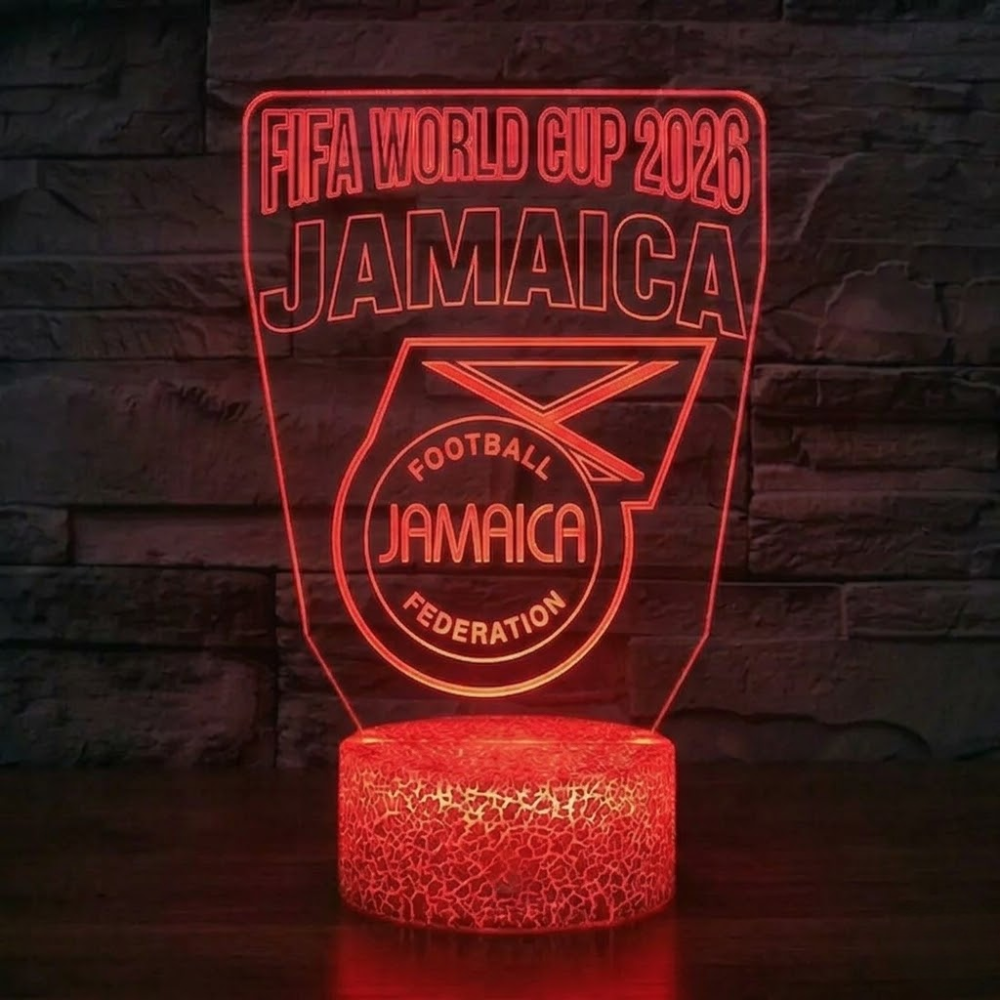 FIFA 2026 Jamaica Soccer Sports Themed 3D Optical Lamp