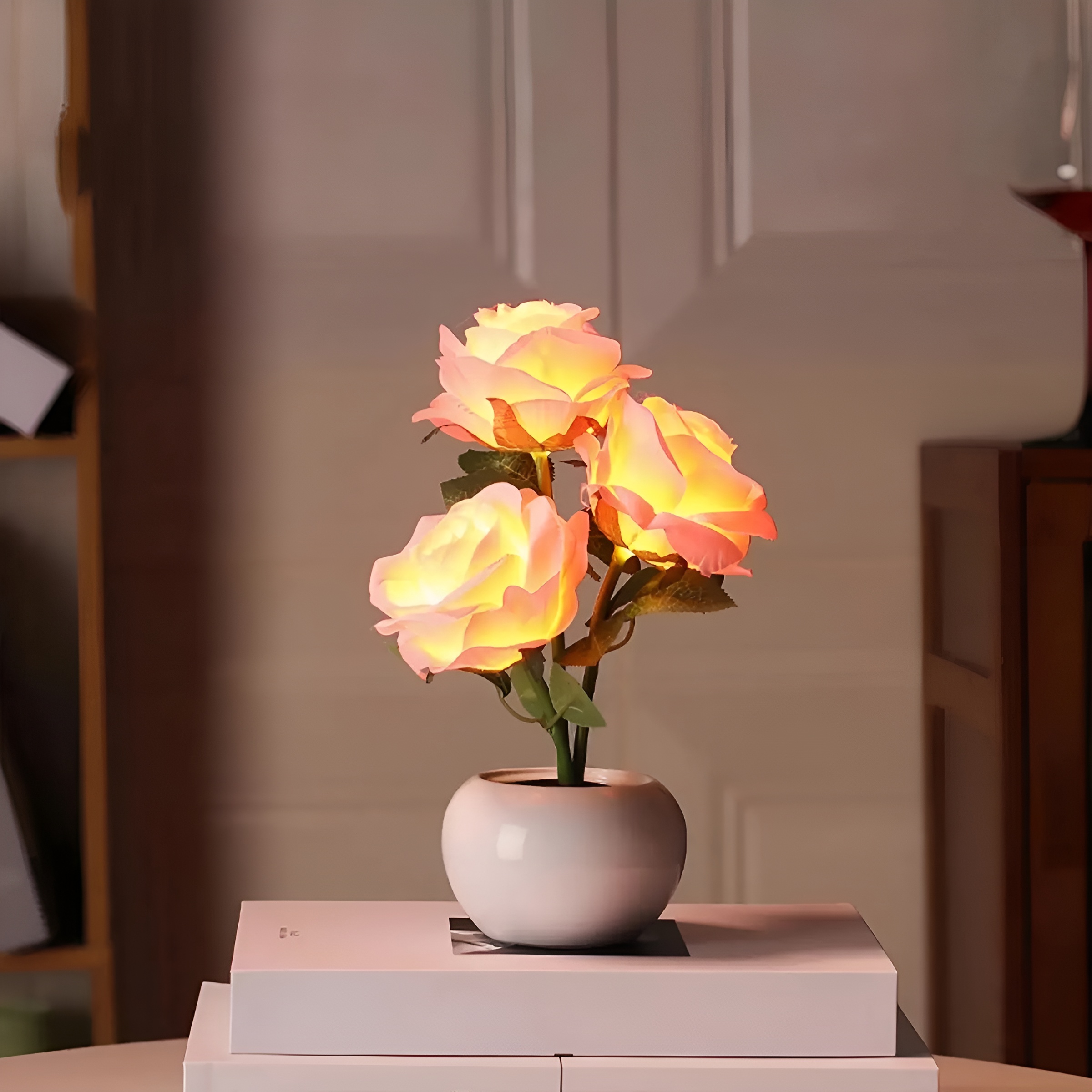 Tulip LED Night Light Vase Color Changing Decorative Table Light Lamp