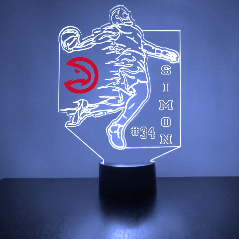 Atlanta Hawks LED Basketball Sports Fan Lamp