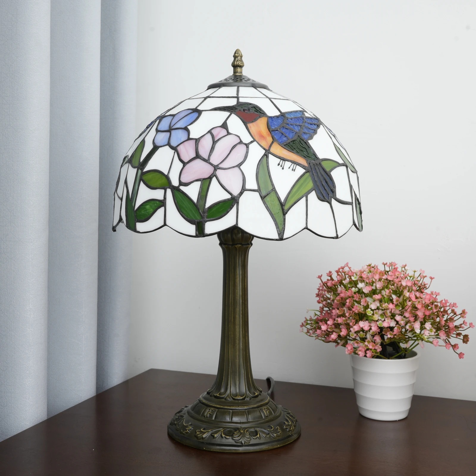 Hummingbird Flower Desk Lamp