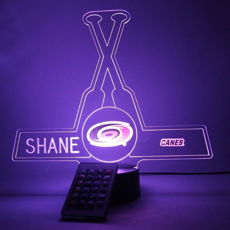 Carolina Hurricanes NHL NC Canes Hockey Fan Light Up Lamp