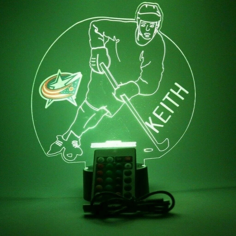 Columbus Blue Jackets NHL Hockey Player Sports Light Lamp 
