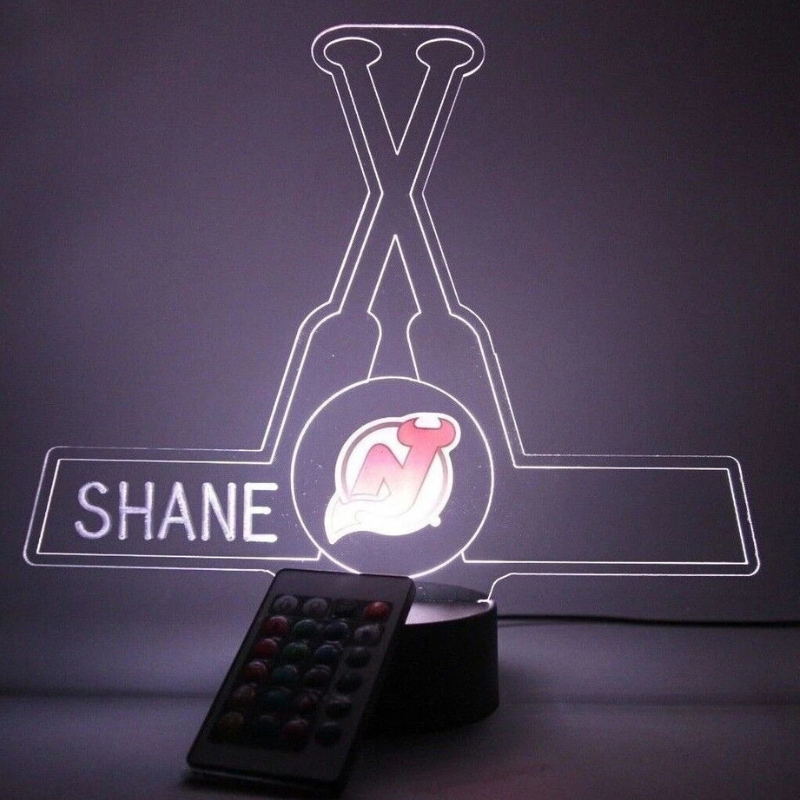 New Jersey Devils NHL Hockey Sports Light Up Lamp
