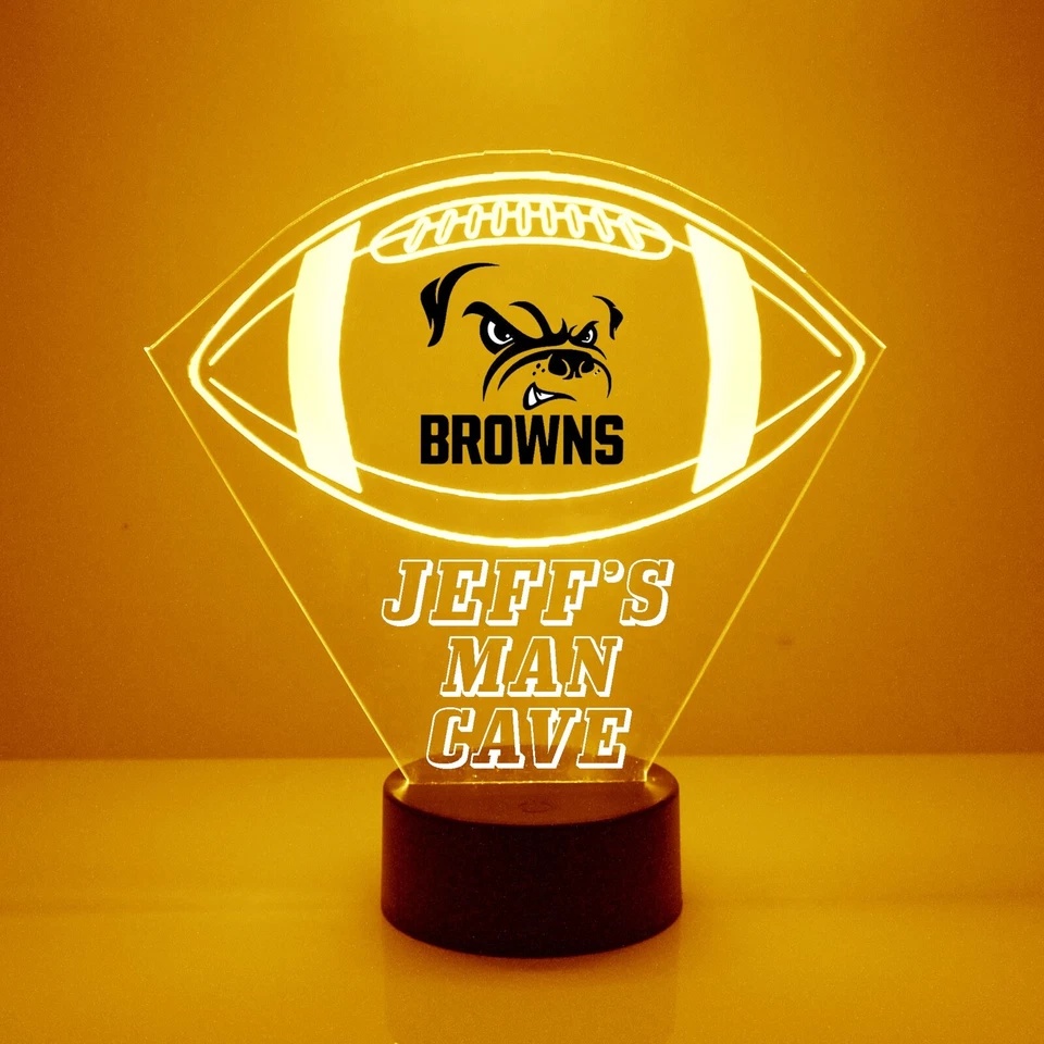 Cleveland Browns, Night Light, FootballLED Sports Fan Lamp,Personalized FREE