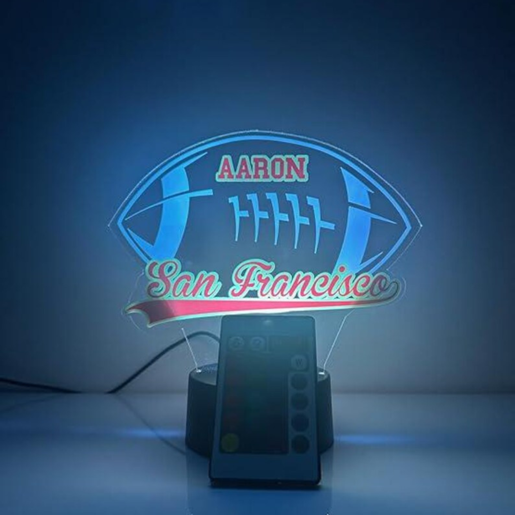 San Francisco Personalized LED Football Night Light