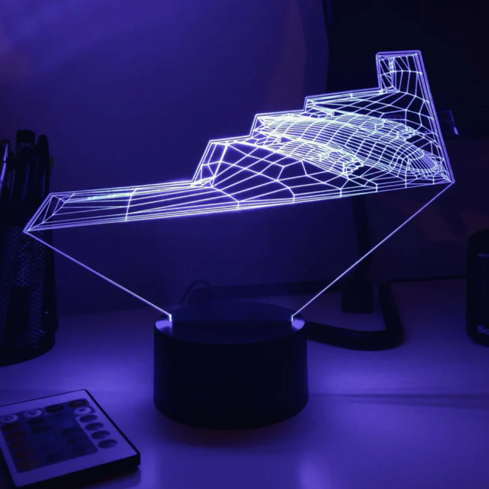 Bomber Themed Illusion LED Lamp-3D Optical Lamp