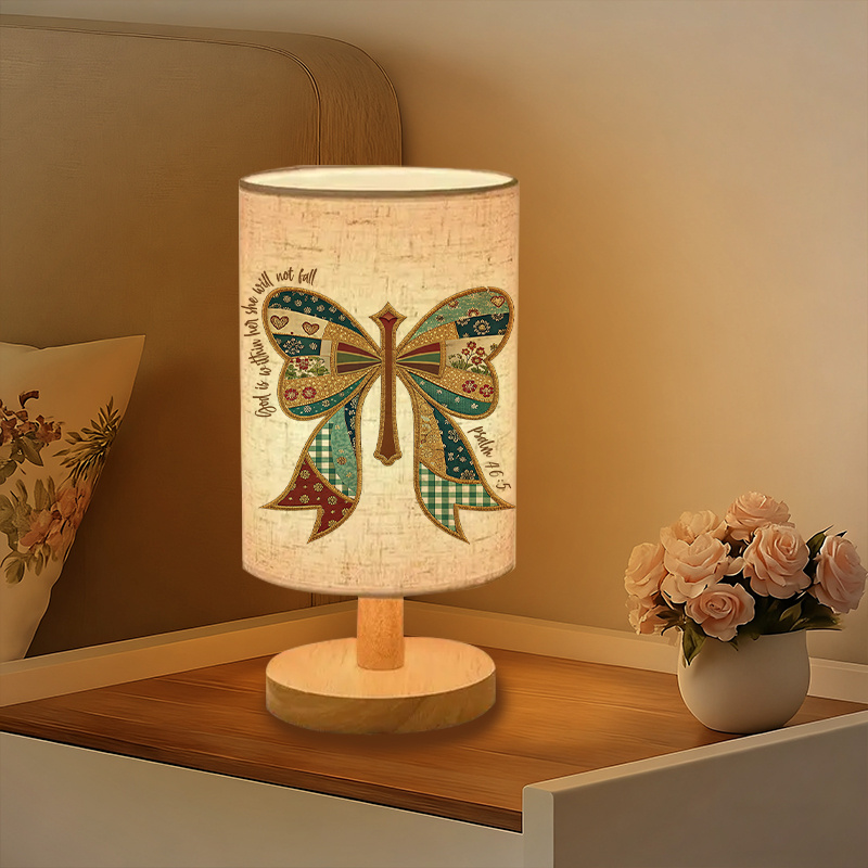 A Modern USB-powered Linen Lamp with a Unique Design and Exquisite Patterns