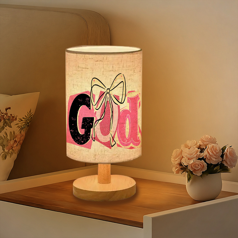 A Modern USB Powered Linen Table Lamp