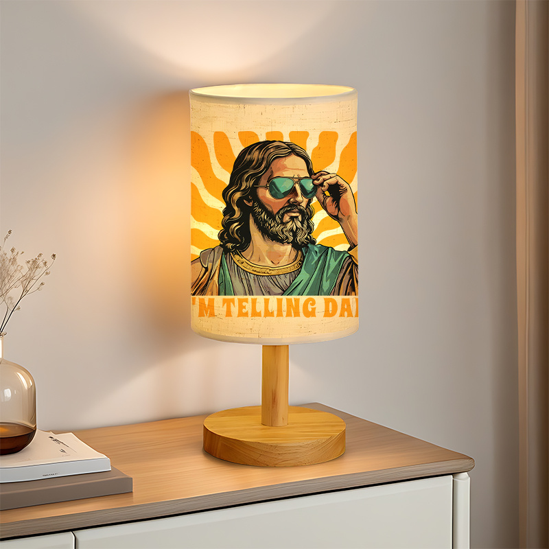 A Modern USB powered Linen Lamp with a Unique Design and Exquisite Patterns