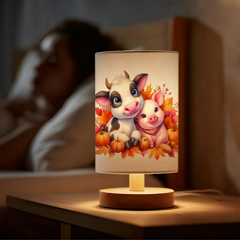 A modern USB-powered linen lamp with unique design and exquisite patterns
