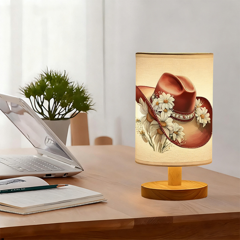 Modern USB-Powered Linen Lamp