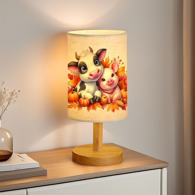 A modern USB-powered linen lamp with unique design and exquisite patterns