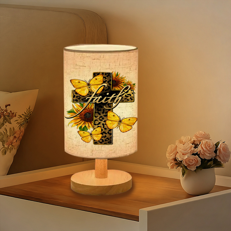 USB-powered Linen Lamp Exquisite Patterns Unique Design