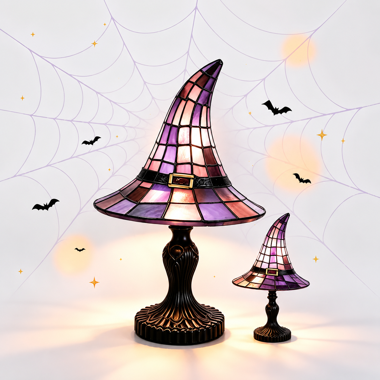 Mini Halloween Hat Tiffany Style Decorative Lamps