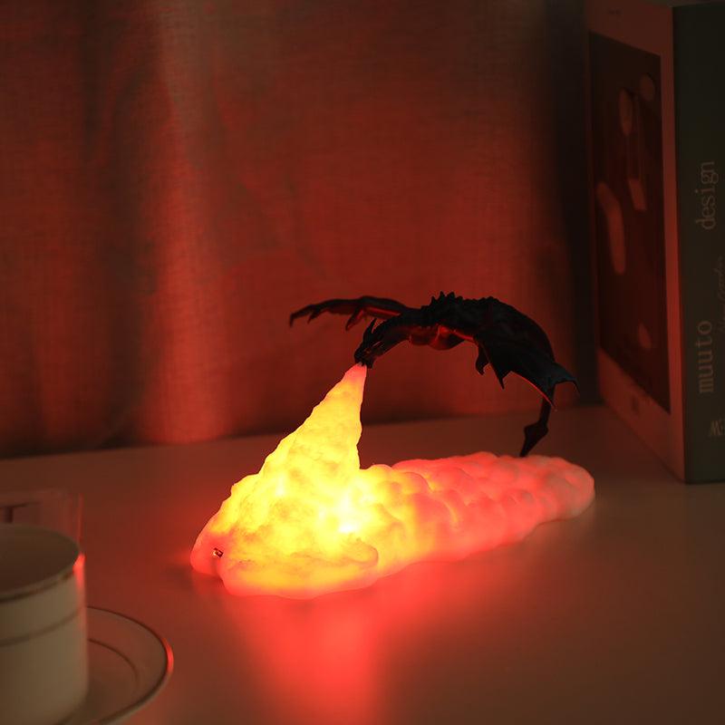 Dragon Figurine Desk Decor-3D Optical Lamp