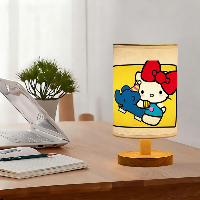 A modern Sanrio USB-powered linen lamp with a creative design