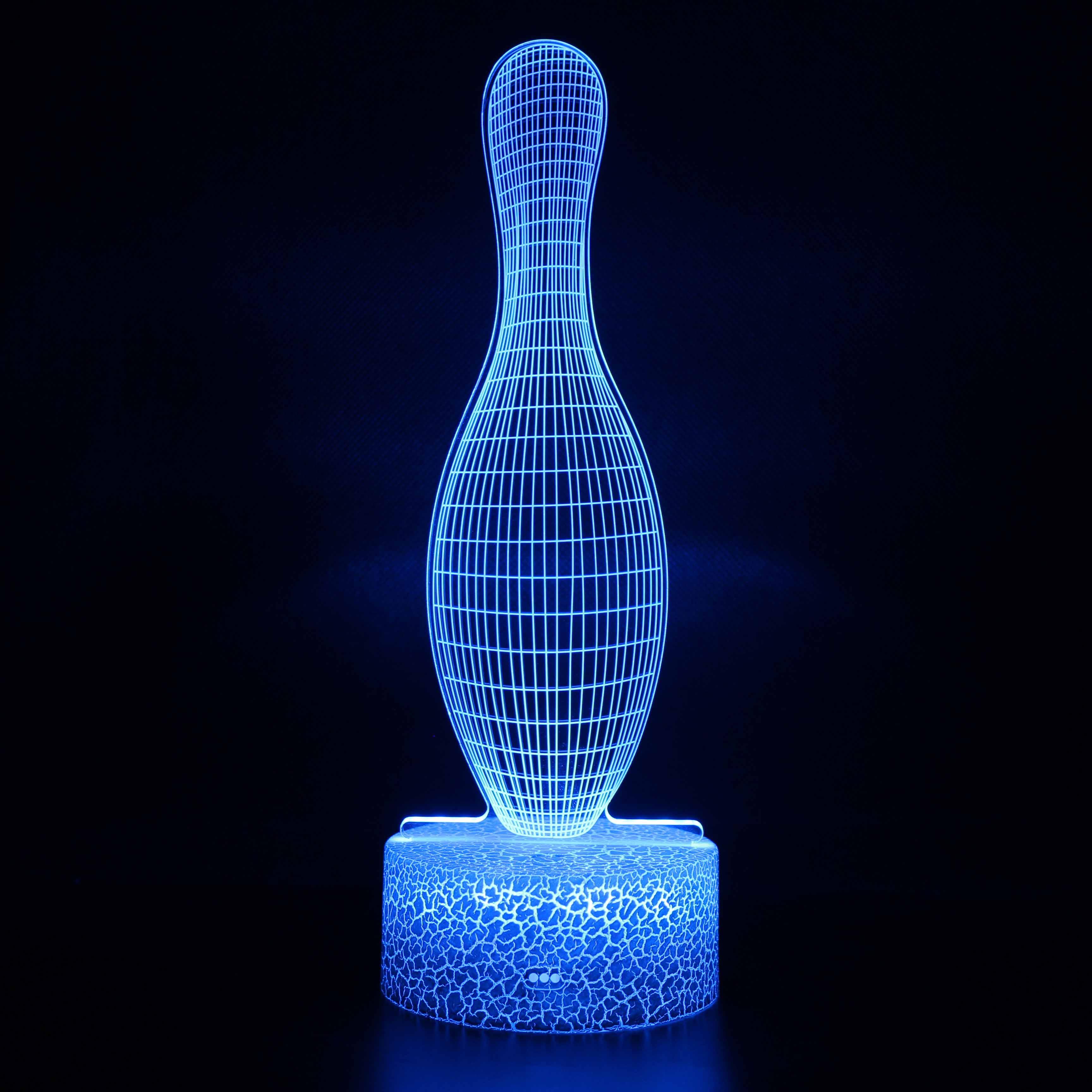 Bowling Pin 3D Optical Illusion Lamp - 3D Optical Lamp