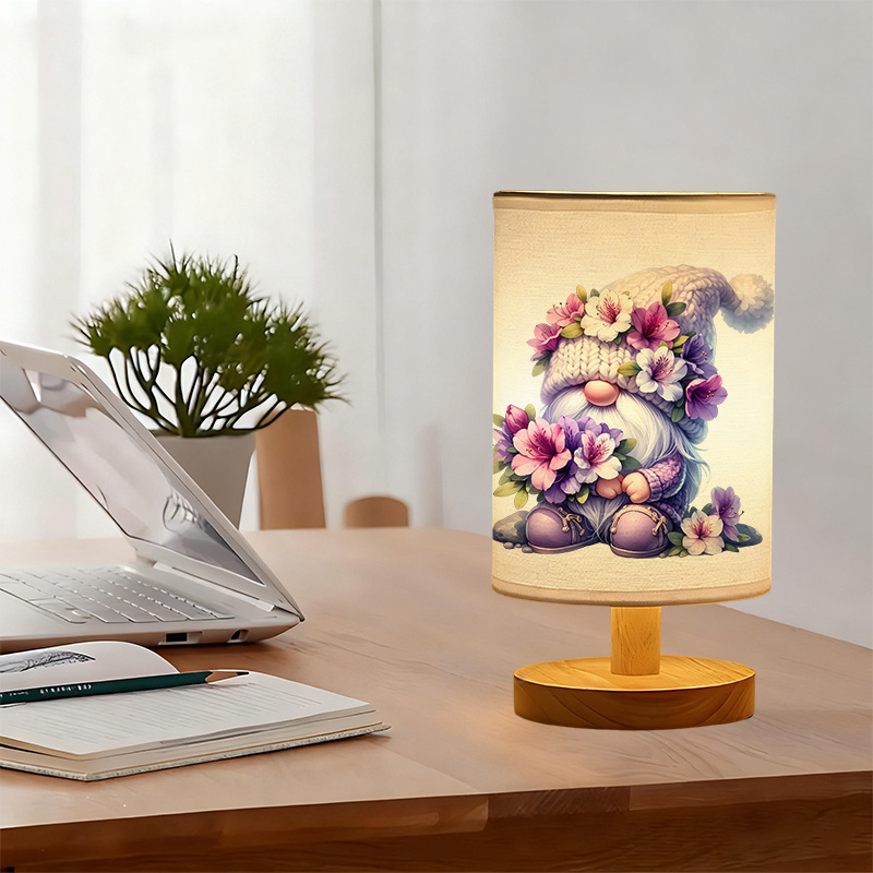 A modern USB-powered linen lamp with a unique design and exquisite patterns