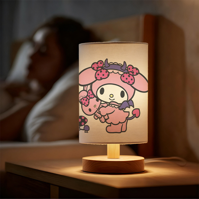 USB Powered Sanrio Linen Table Lamp Featuring Creative Sanrio Patterns