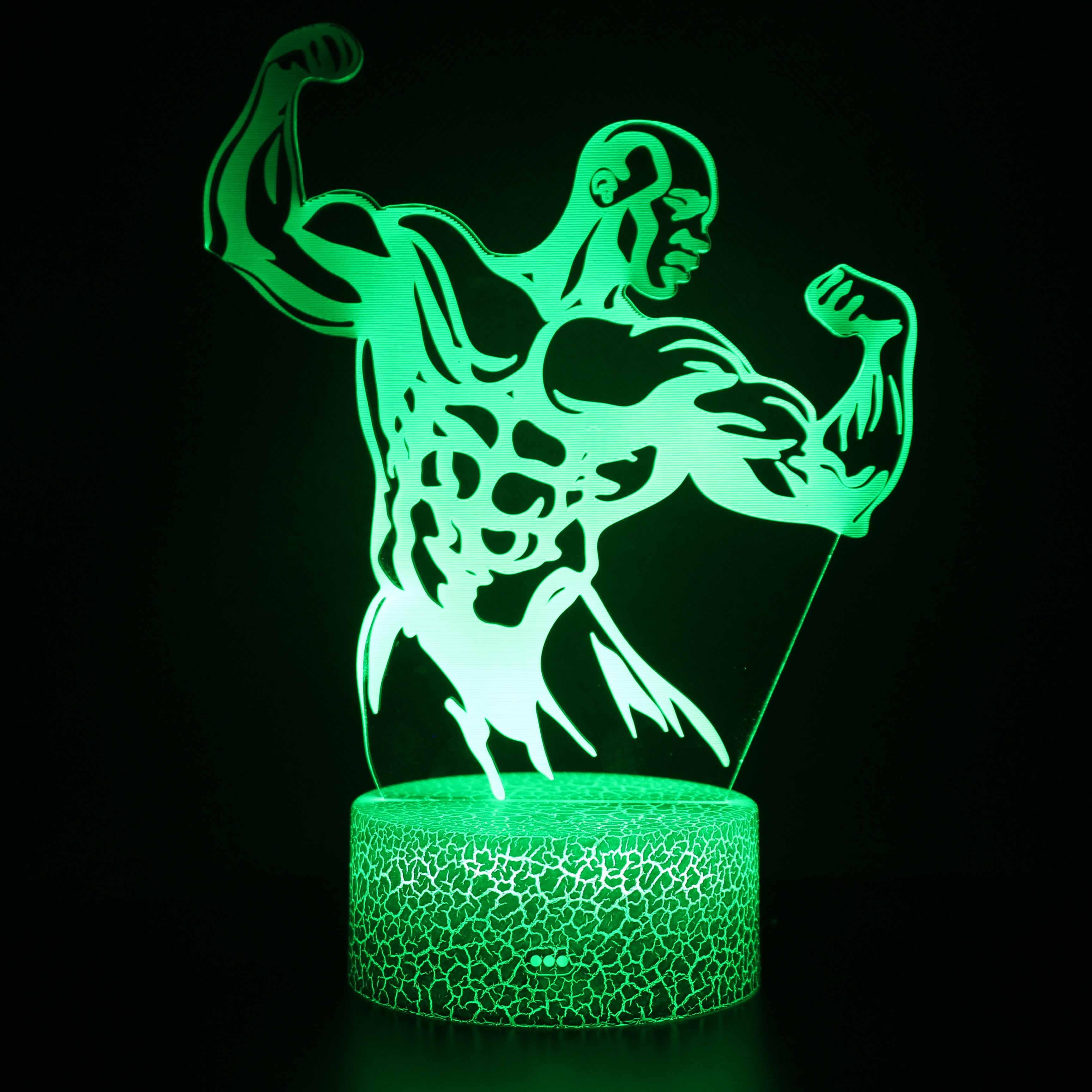 Flexing Bodybuilder 3D Optical Illusion Lamp - 3D Optical Lamp