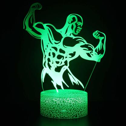 Flexing Bodybuilder 3D Optical Illusion Lamp - 3D Optical Lamp
