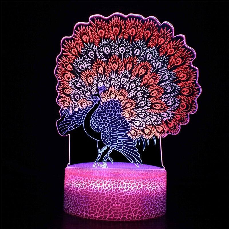 3D Night Light Table Lamp - 3D Optical Lamp