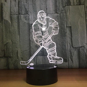Hockey Ice Ball 3D Optical Illusion Lamp - 3D Optical Lamp