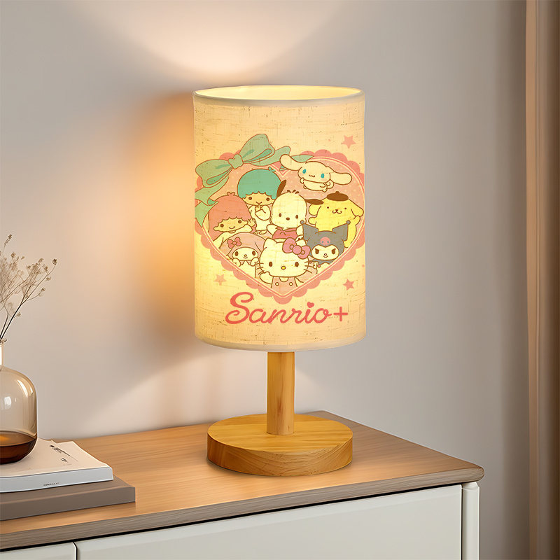 A Modern USB-powered Linen Table Lamp Featuring Creative Patterns