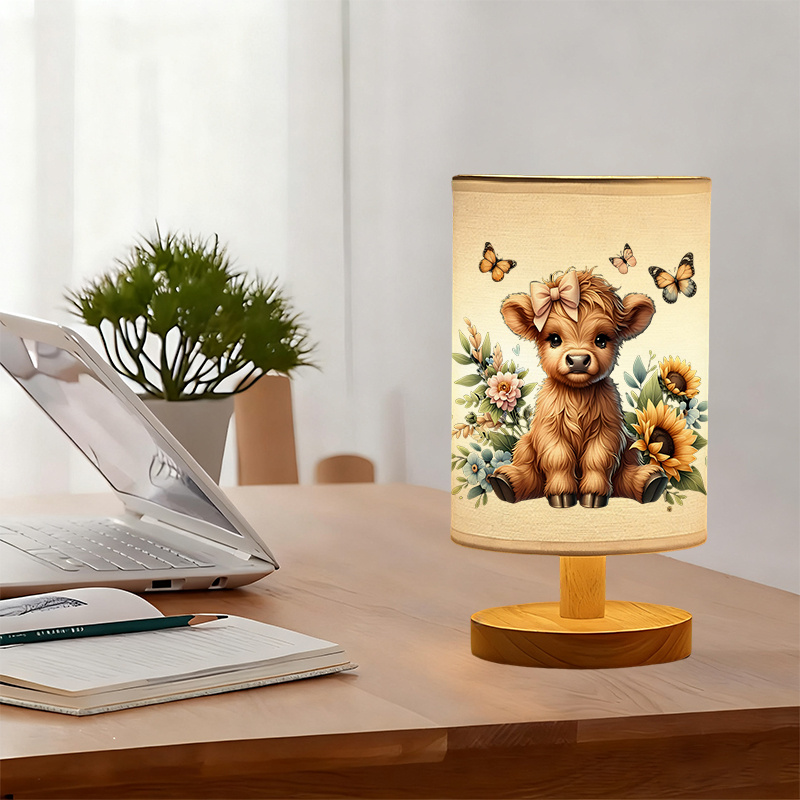 Linen Lamp Unique Design, Exquisite Patterns, Ideal for Bedside