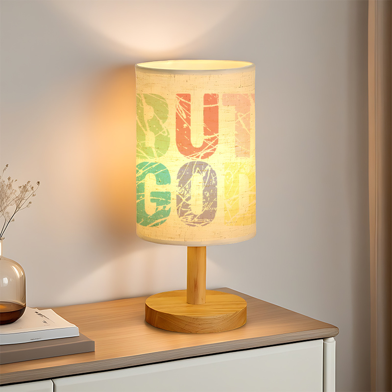 Modern USB-Powered Linen Table Lamp