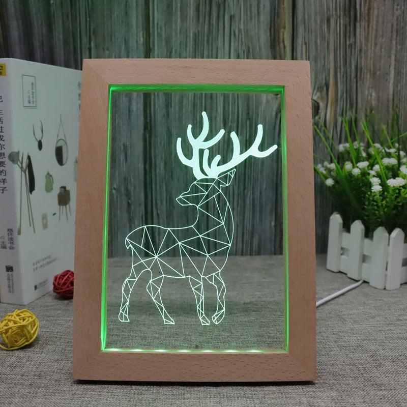 Deer RGB 3D Optical Illusion Lamp-3D Optical Lamp