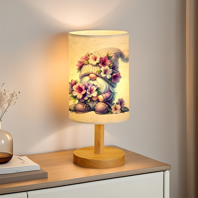 A modern USB-powered linen lamp with a unique design and exquisite patterns