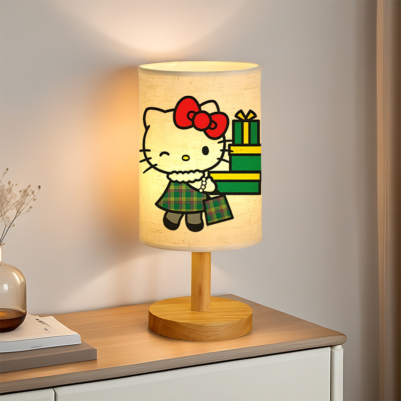 modern Sanrio USB-powered linen lamp with a creative design