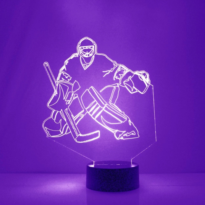 Personalized Calgary Flames Goalie LED Sports Lamp